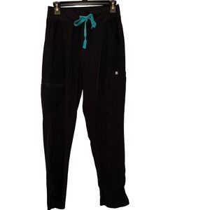 Figs fully lined‎ black women's scrub pants size small